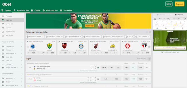 Aposta de jogos de futebol